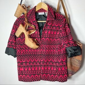 Petite Tribal Weave Blazer